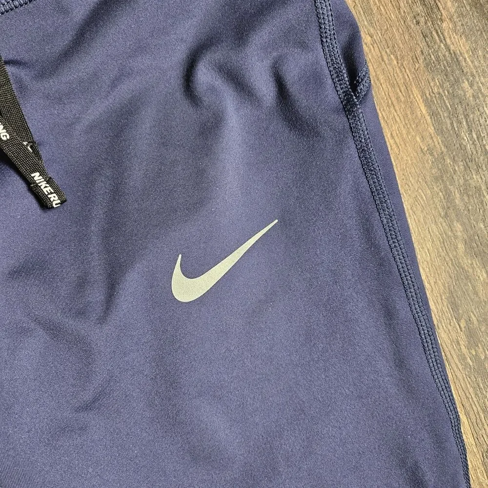 Nike Dri-Fit Set Floral Indy Sports Bra Dark Blue Running Crop Leggings Small